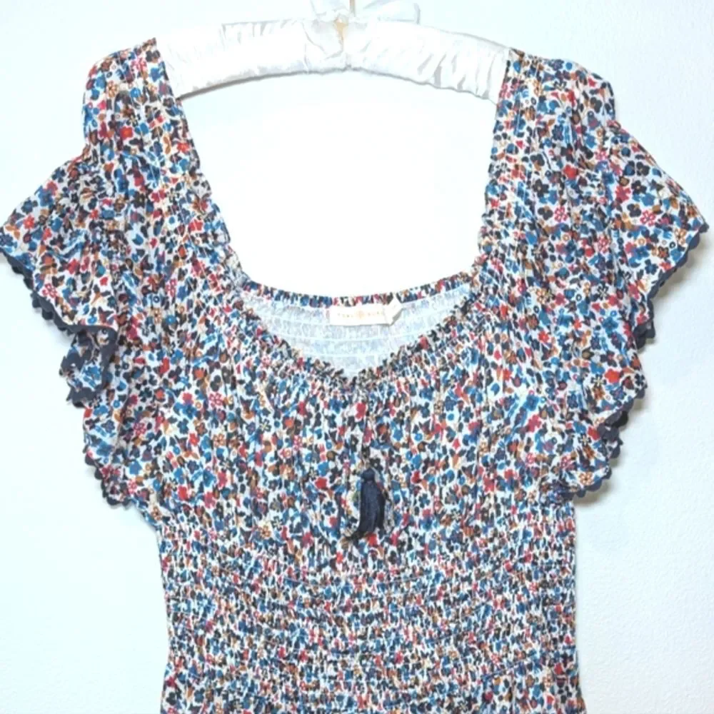 Tory Bruch Wildflower Smocked Midi Dress